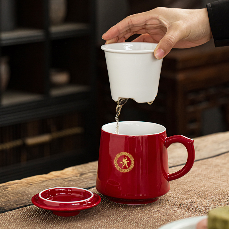 The see colour name office ceramic cups of single men and The large capacity make tea filter glass cup with cover separation