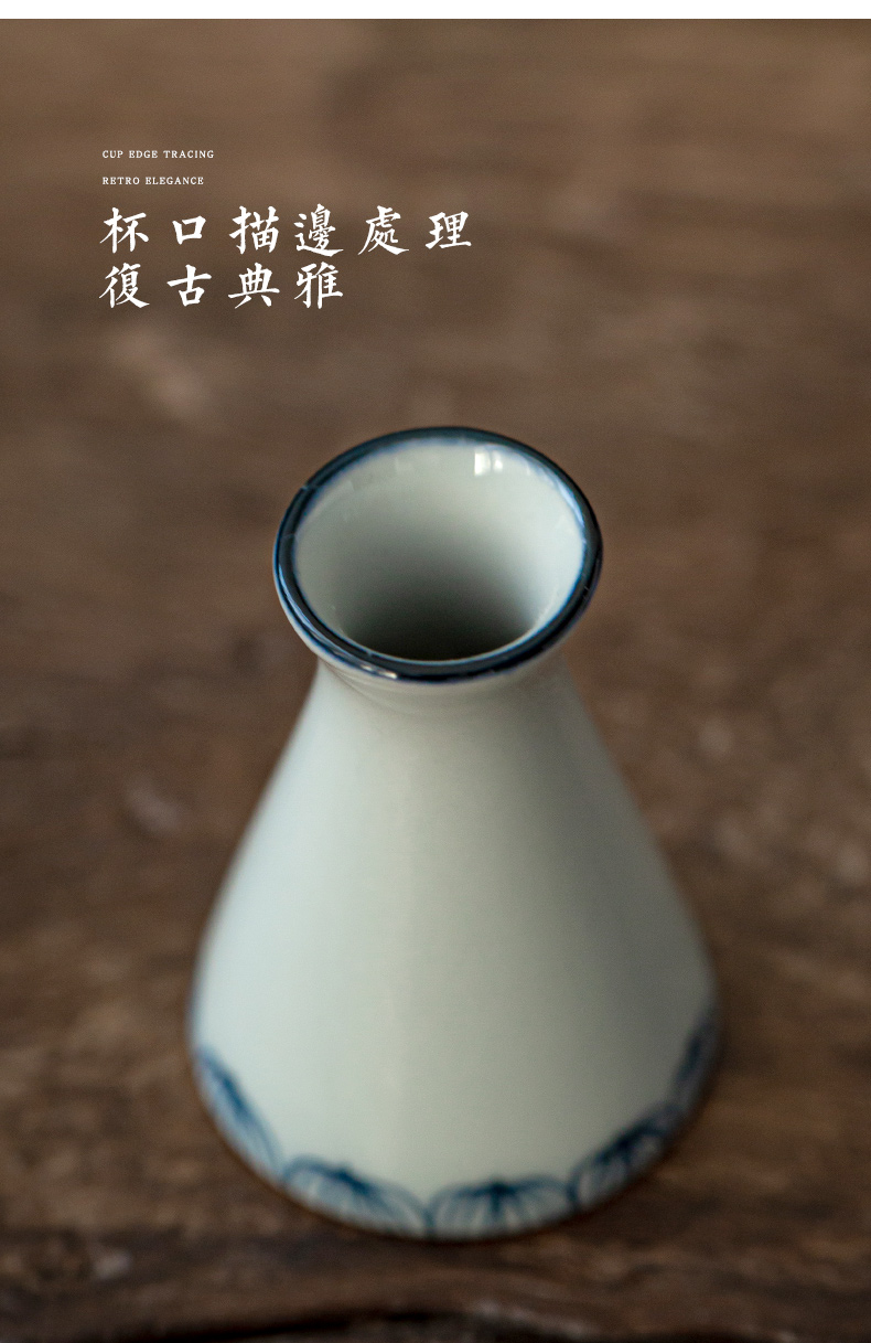 Jingdezhen ceramic antique hand - made mini blue floret bottle rich ancient frame furnishing articles flower creative household act the role ofing is tasted