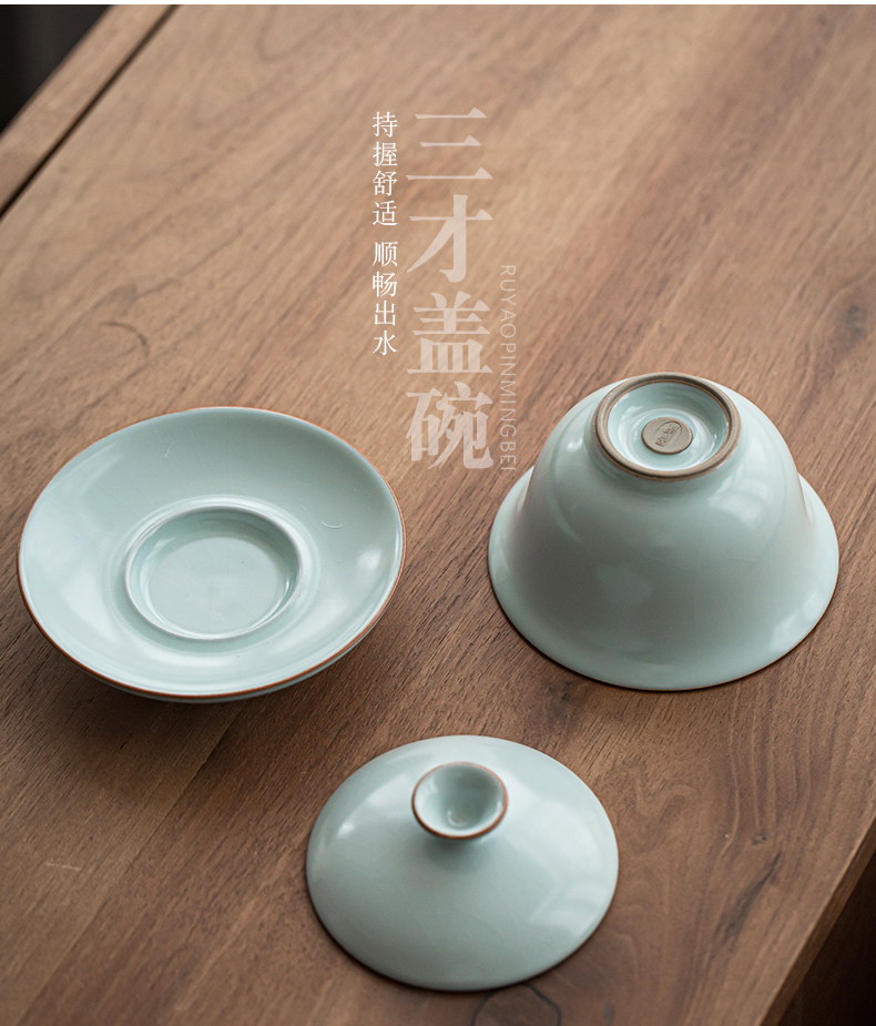 Your up tureen tea cups a single large bowl of jingdezhen porcelain three cups of checking ceramic tea set ice crack glaze