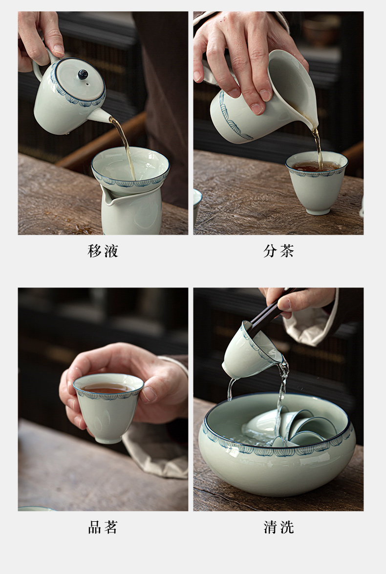 Earth story jingdezhen archaize single pot of kung fu tea set ceramic teapot hand - made lotus vesicles pot