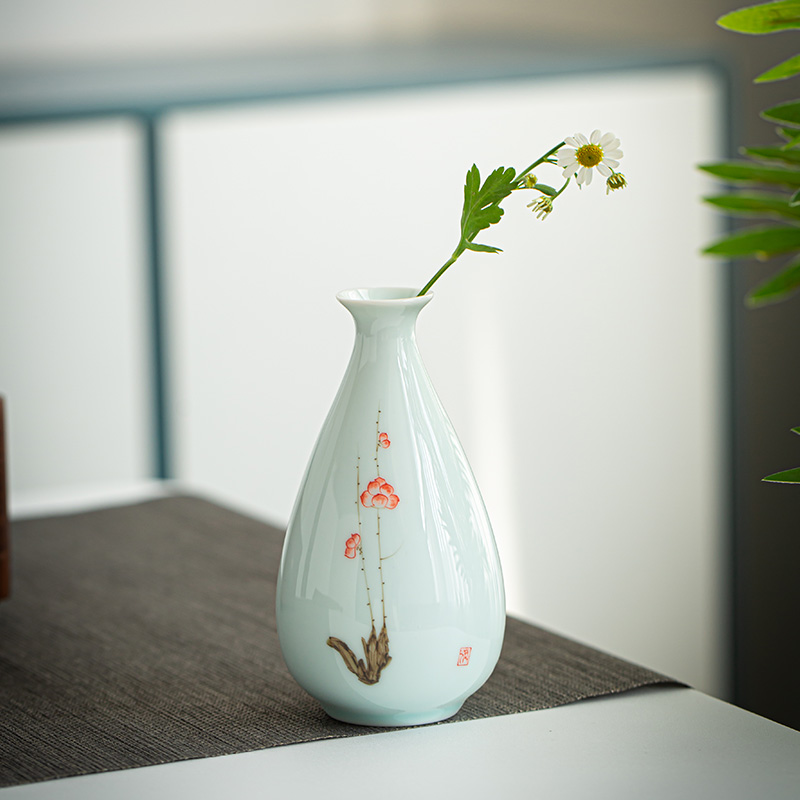 Earth story longquan celadon all manual hand - made flowers in hand flower implement creative ceramic vase act the role ofing is tasted furnishing articles