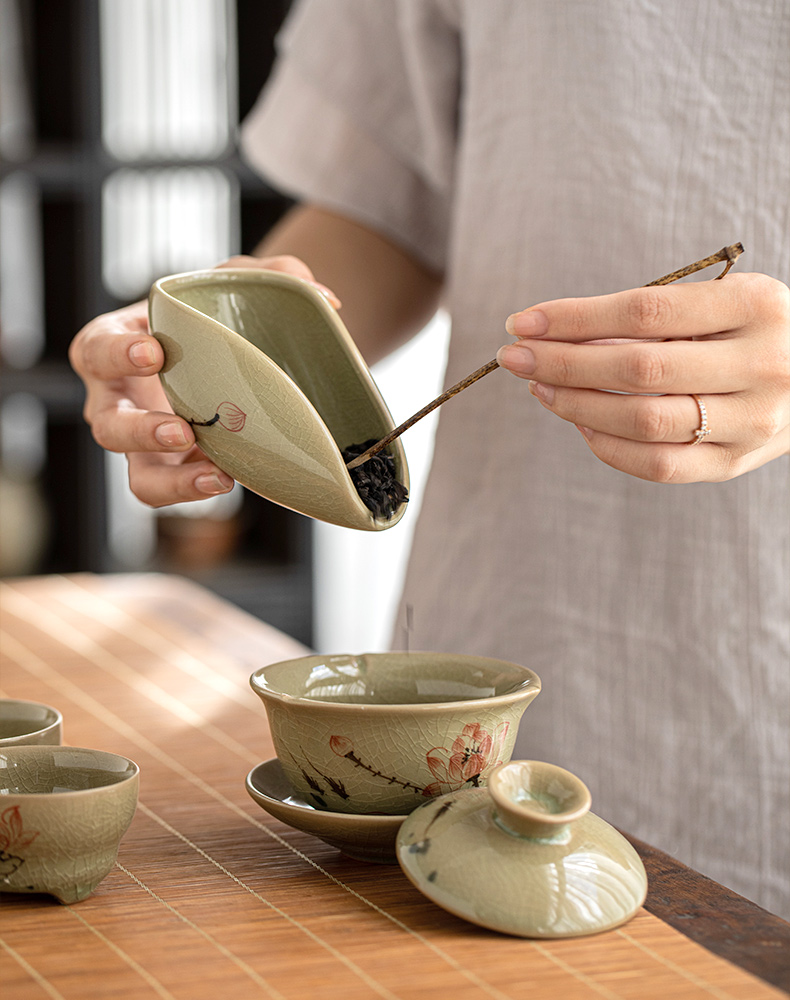 Hand the up with jingdezhen ceramic tea holder tea tea tray was reward points reward tea tray was tea with parts tea holder