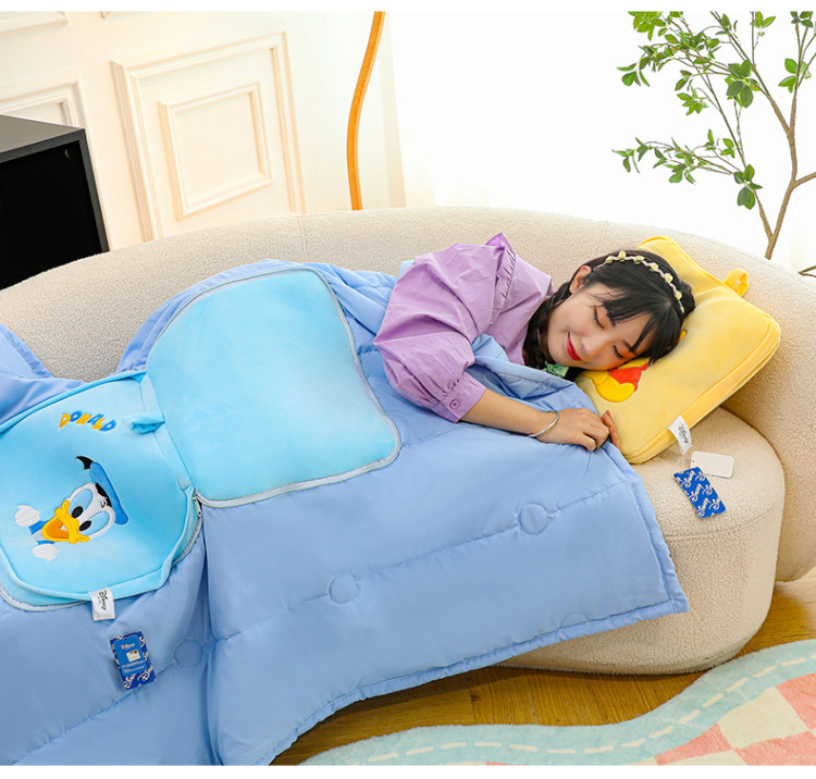 подушки-одеяла 米奇抱枕毯子二合一午休被子两用车载办公室空调毯被枕头午睡神器