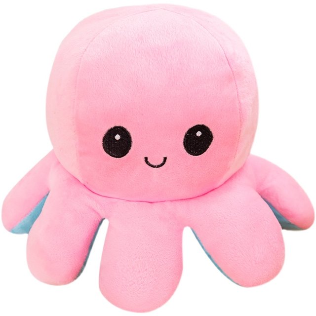 doll octopus ສອງດ້ານ plush toy double-sided flipping face-changing small octopus flipping octopus doll for girls