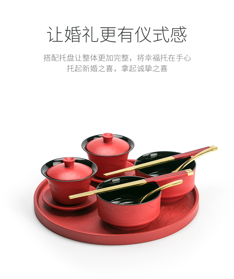 I swam to ceramic cups xi xi cups like chopsticks suit wedding gift to bowl chopsticks wedding supplies of gift box