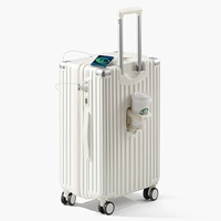 Корпус белый (двойное закрытое отделение для сухой и влажной воды + тормозное колесо-амортизатор + двухслойная взрывозащищенная молния + задний подстаканник + интерфейс USB)