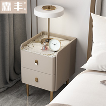 Light Extravagant Rock Board Bed Head Cabinet Solid Wood Willpower Mini Narrow small outdoor type side cabinet Net red ins lamp cabinet Bedroom containing 35