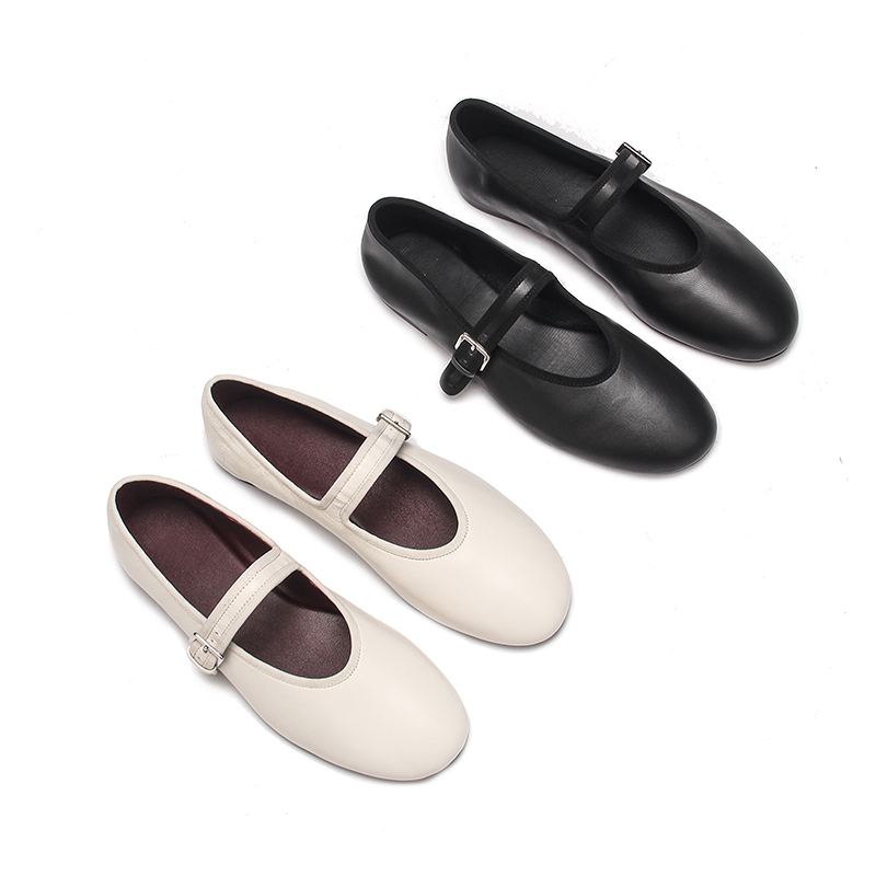 2026 Spring Row Single Strap Mary Jane Shoes for Women, Vintage Granny Shoes, Women's Flat Round Toe Shallow Single Shoes