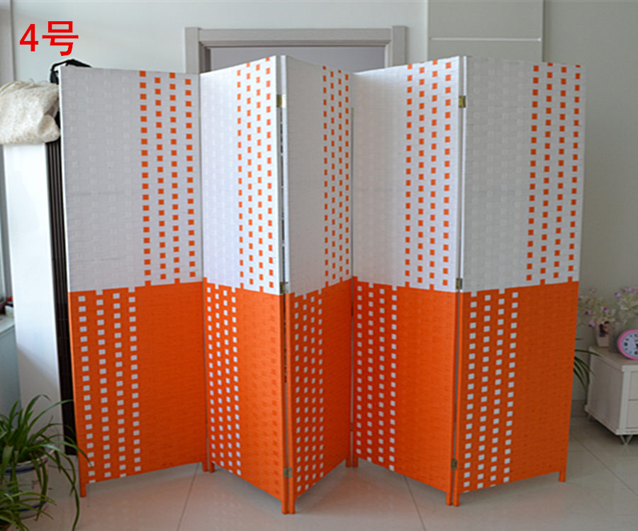 Rơm màn hình mây gỗ gấp màn hình văn phòng khách sạn màn hình di động thời trang phòng khách hiên phù hợp thay đồ - Màn hình / Cửa sổ mẫu bình phong đẹp