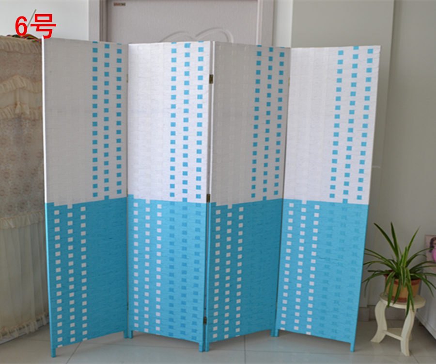 Rơm màn hình mây gỗ gấp màn hình văn phòng khách sạn màn hình di động thời trang phòng khách hiên phù hợp thay đồ - Màn hình / Cửa sổ mẫu bình phong đẹp
