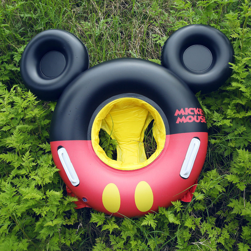 Lifeguard lap handle stereo mice black pink seat children's seat circle baby toddler cartoon swimming circle