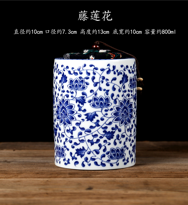 The ceramic tea canister creative move fashion puer tea tea cake box to receive medium size seal pot moistureproof box