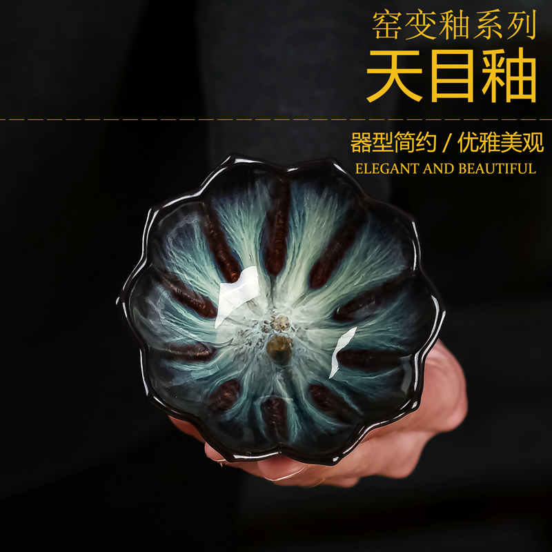 Variable kung fu small tea cups ceramic masters cup hat to a cup of tea light red glaze up with single sample tea cup