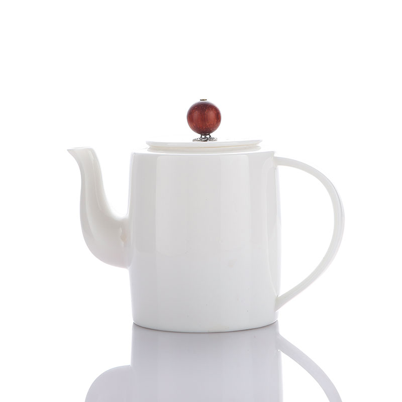 Dehua white porcelain ceramic teapot beauty make tea pot single pot home kung fu tea set contracted style