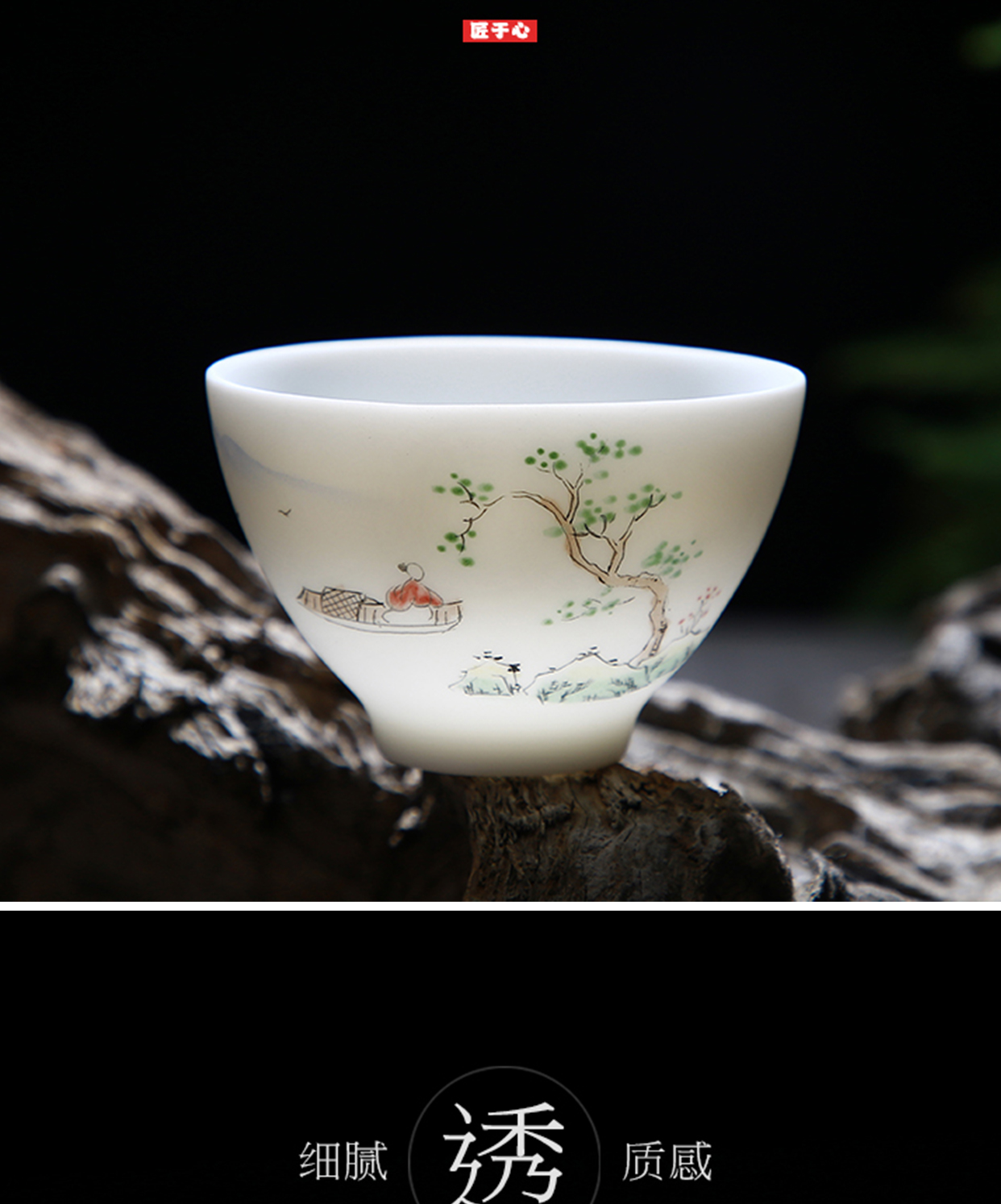 Hand - made noggin suit ivory white porcelain enamel sample tea cup ceramic masters cup ultimately responds cup single cup package mail