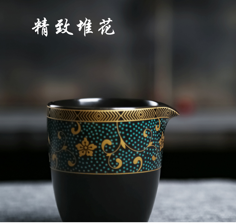 Tea Tea Tea Tea set points exchanger with the ceramics fair keller household kung fu large fair keller of blue and white porcelain Tea set the see colour