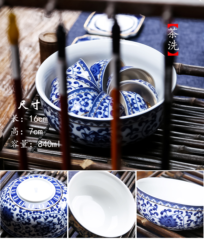 Jingdezhen coppering. As silver tea set home office with tea kung fu tea gift of a complete set of ceramic teapot teacup