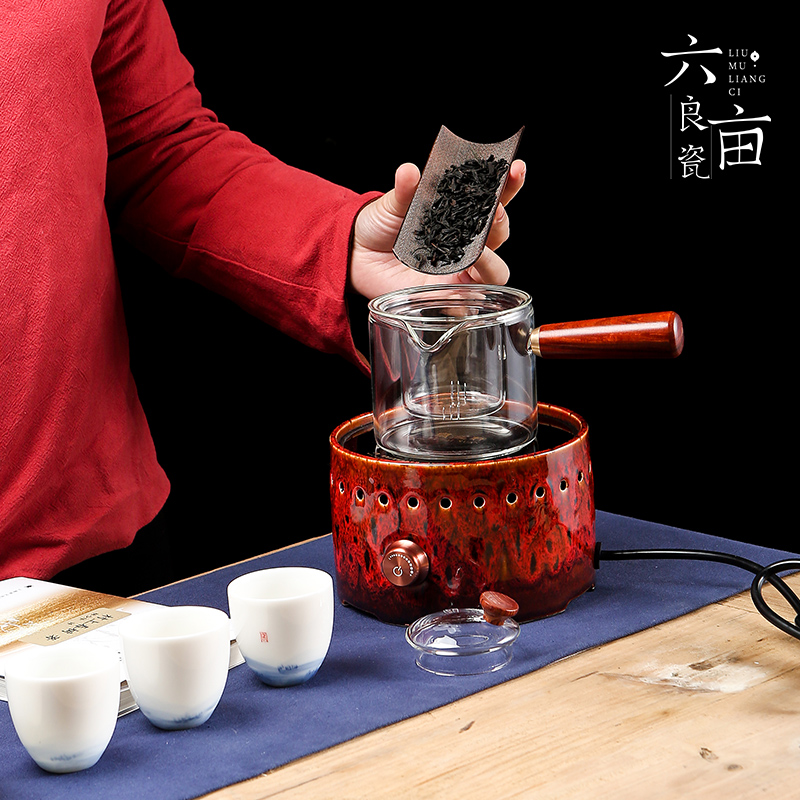 Electric TaoLu tea stove glass pot set to boil tea tea furnace with black and white tea to restore ancient ways small induction cooker light waves