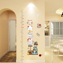Childrens room measuring body height stickers self-stick wall stickers decoration baby room cute cat wall stickers to remove creative stickers