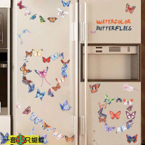 Cartoon cute butterfly creative kitchen refrigerator stickers decorative stickers air conditioning wardrobe stickers removable self-adhesive wall stickers