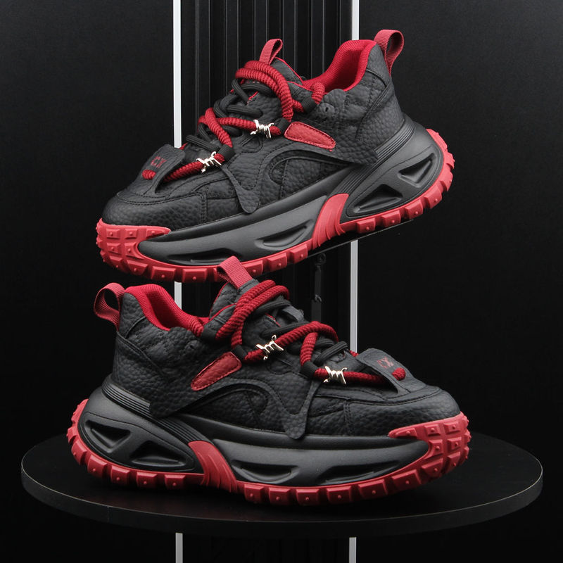 High-End Trendy Breathable Dad Shoes for Men, 2026 Autumn and Winter New Versatile Height-Increasing Color-Blocked Leather Sports Casual Shoes High-End Trendy Breathable Dad Shoes for Men, 2026 Autumn and Winter New Versatile Height-Increasing Color-Blocked Leather Sports Casual Shoes