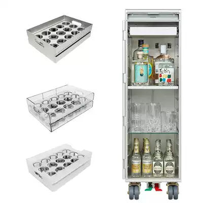 Aviation with plastic water Cup grid airplane dining car dining box universal drawer storage box water Cup grid water cup rack