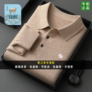 Men's cardigan lapel autumn and winter men's base layer shirt Men's cardigan lapel autumn and winter men's base layer shirt
