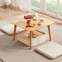 Orange House original Tatami coffee table Balcony bay window small coffee table table Japanese Kang a few low tables Bamboo solid wood floor table