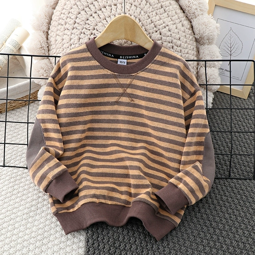 Осенняя утепленная толстовка для мальчиков, детский приятный телу лонгслив для отдыха, подходит для подростков