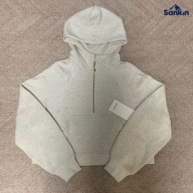 Authentic In-Stock Lululemon Scuba Hoodie Half-Zip Sweatshirt with Half-Zip Closure