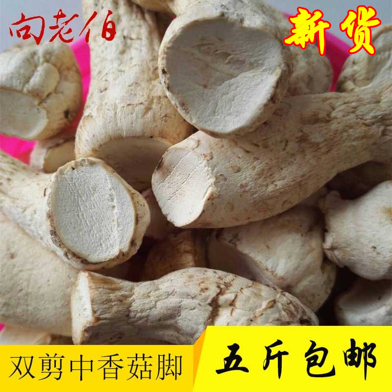 Xiang Lao Bo farm double cut dried shiitake mushroom feet Shiitake mushroom legs diced dried shiitake mushroom handle root cut foot bun stuffing 500g