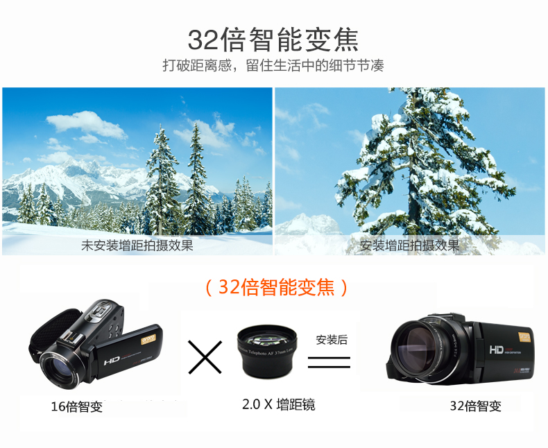 Máy ảnh Ordro Ouda Z20 HD kỹ thuật số dv du lịch tại nhà đám cưới camera tự động hẹn giờ nhanh máy quay dưới nước