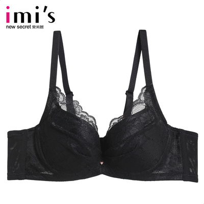爱美丽内衣大杯包容大胸显小蕾丝红品薄杯全罩杯文胸IM12AWR1