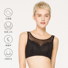 Бюстгальтер 爱美丽内衣无钢圈大杯大胸显小洞洞杯蕾丝薄背心文胸im17als1