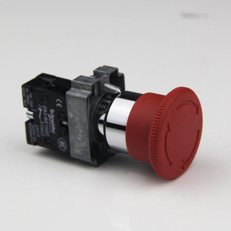 Schneider emergency stop button XB2BS542C rotary reset normally closed emergency stop switch 22mm metal emergency stop