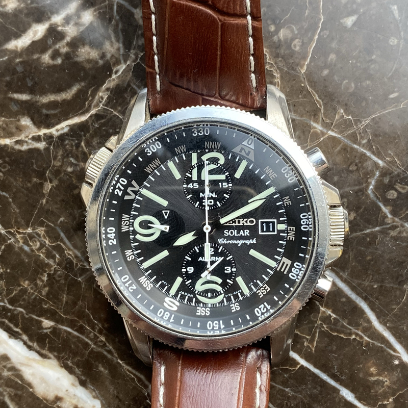 Japanese Seiko Solar-Powered Chronograph Japanese Seiko Solar-Powered Chronograph