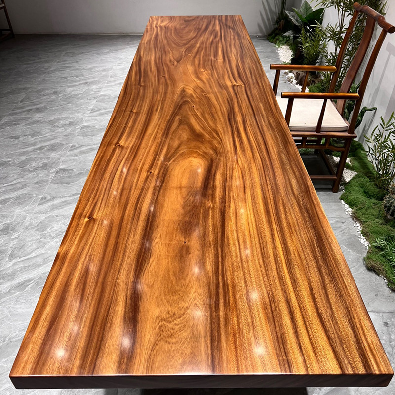 Size: 426 * 97 * 6 5 South American walnuts wood solid wood large plate table New Chinese desk tea table desk log