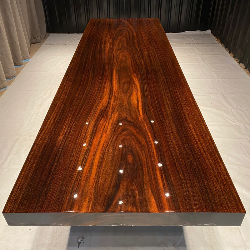 Size: 275 * 90 * 8 Okan solid wood large plate tea table tea table table log office desk meeting table and chairs