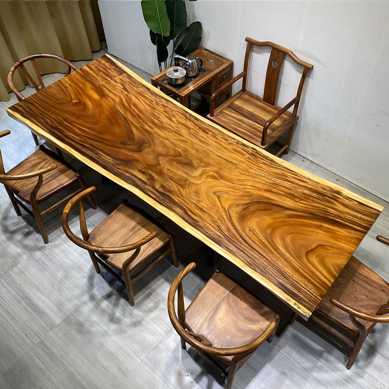 Dimensions: 255 * 89-97 * 6 5 huaches wood large plate table desk desk desk desk tea table New Chinese style minimalist modern wind