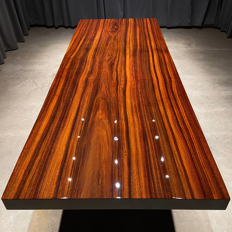 Size: 250 * 94 * 8 Okan solid wood large plate tea table tea table log office desk owner desk 2 m 5