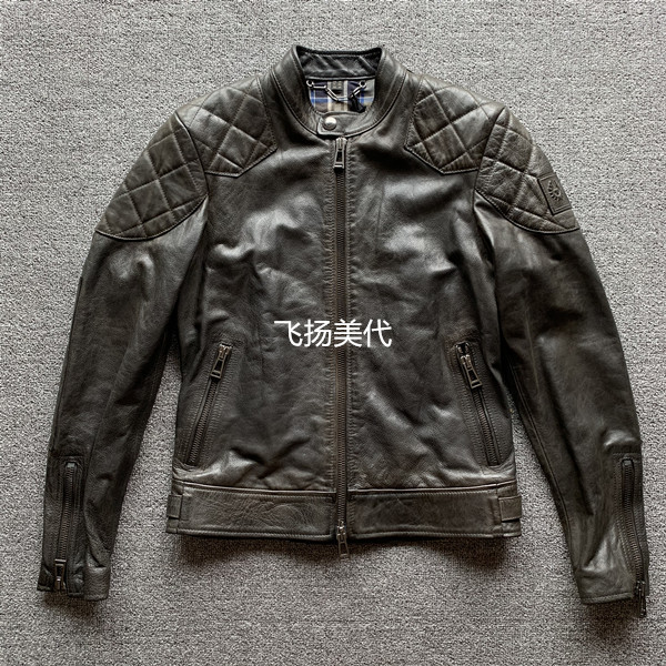Beckham, the Same Style as David Beckham, Motorcycle, Retro, Jacket, Belstaff, Short, Coat, Leather Jacket