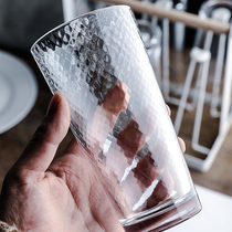 Hammered grain heat resistant glass cup water glass Home Creative juice Drink cup Milk Cup Office Tea Cup Wine Goblet