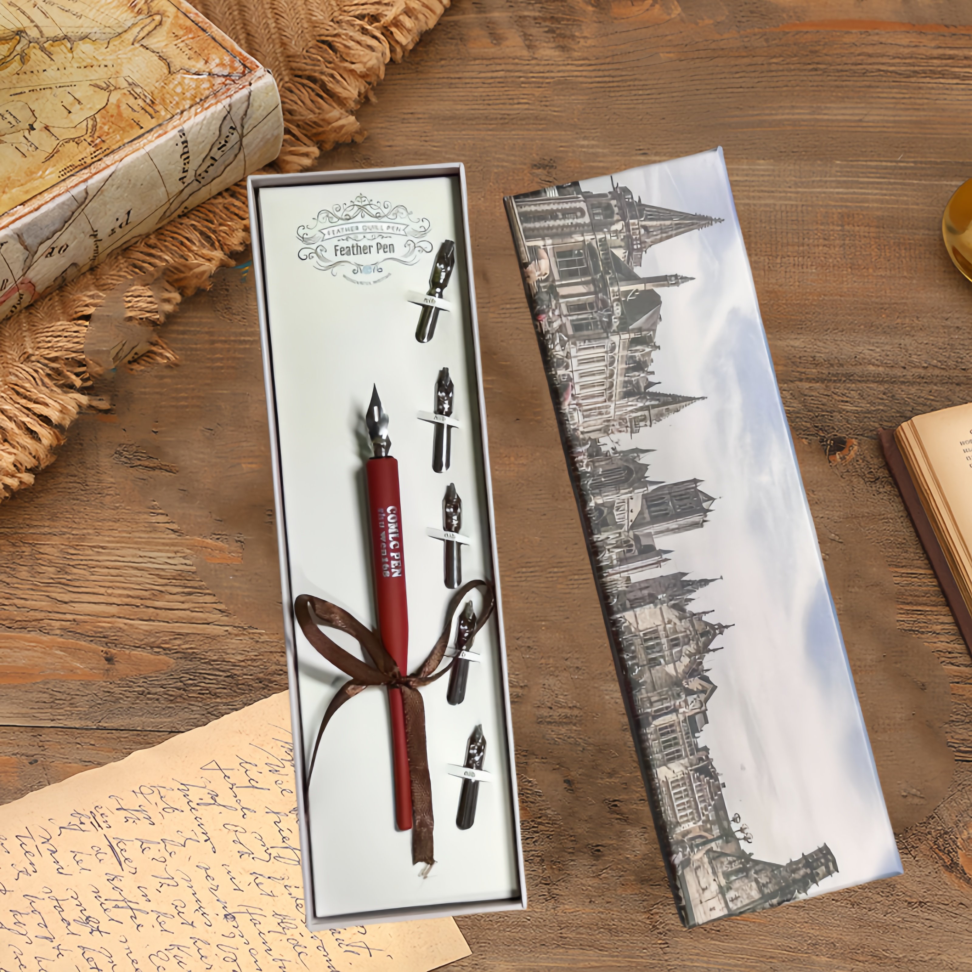 傑作コミック用つけペンセット、アウトライン万年筆、高品質レトロスタイル、学生向け、お手頃価格のギフトボックス入り