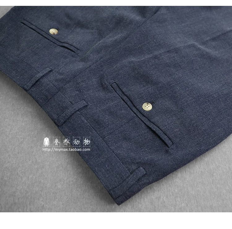 Vertebrate nam denim màu xanh stretch Slim phù hợp với quần hai mảnh phù hợp với phong cách Châu Âu và Mỹ phù hợp với chuyên nghiệp