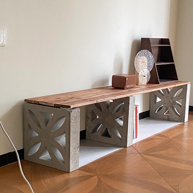 Industrial Cement Hollow Bricks Creative DIY Storage Rack Living Room Bookshelf Partition Courtyard Wall Bar Counter Component Bricks Industrial Cement Hollow Bricks Creative DIY Storage Rack Living Room Bookshelf Partition Courtyard Wall Bar Counter Component Bricks