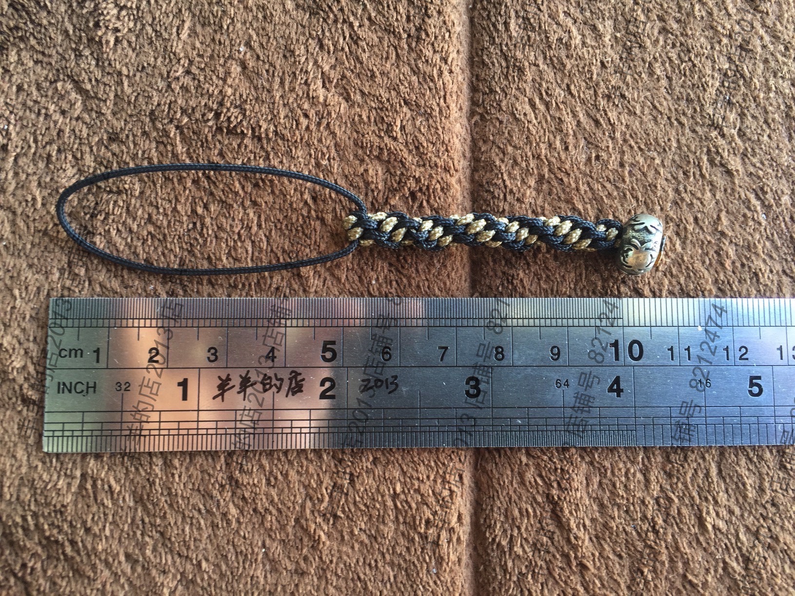 American Spider Pendant hanging with a knife rope BEAD4LY