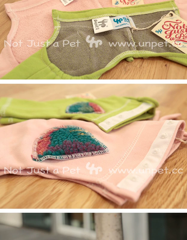 UNPET Breguet Pet Dog Dress Bow Thighs Plush Pocket Circle Cotton Quần thể thao - Quần áo & phụ kiện thú cưng