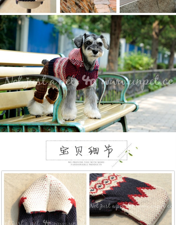 UNPET Breguet Pet Chó và Chó Teddy Bear Schnauzer Quần áo Áo hoodie Anh Áo trùm đầu đôi - Quần áo & phụ kiện thú cưng nón cho mèo