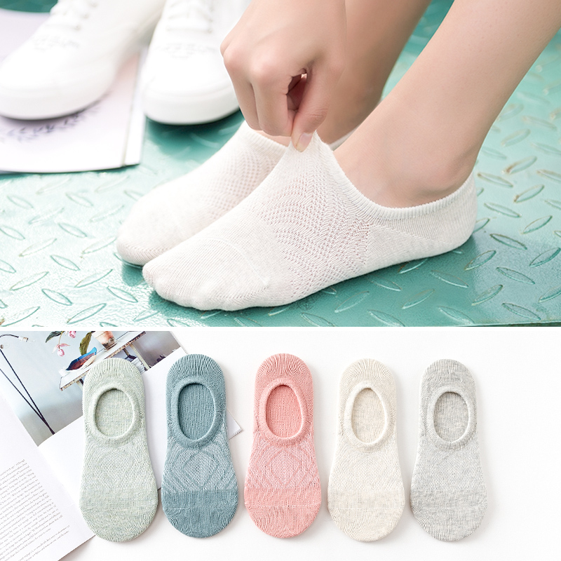 Boomer Socks Children Summer Invisible Socks Pure Cotton Light Mouth Short Socks Slim air-proof Heel Summer Mesh Deodorant Invisible Socks