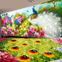 5D Special Diamond Painting Full Diamond 2019 New Crystal Flowers Blossom Rich Cross-stitch Peacock Living Room 2018 Peony